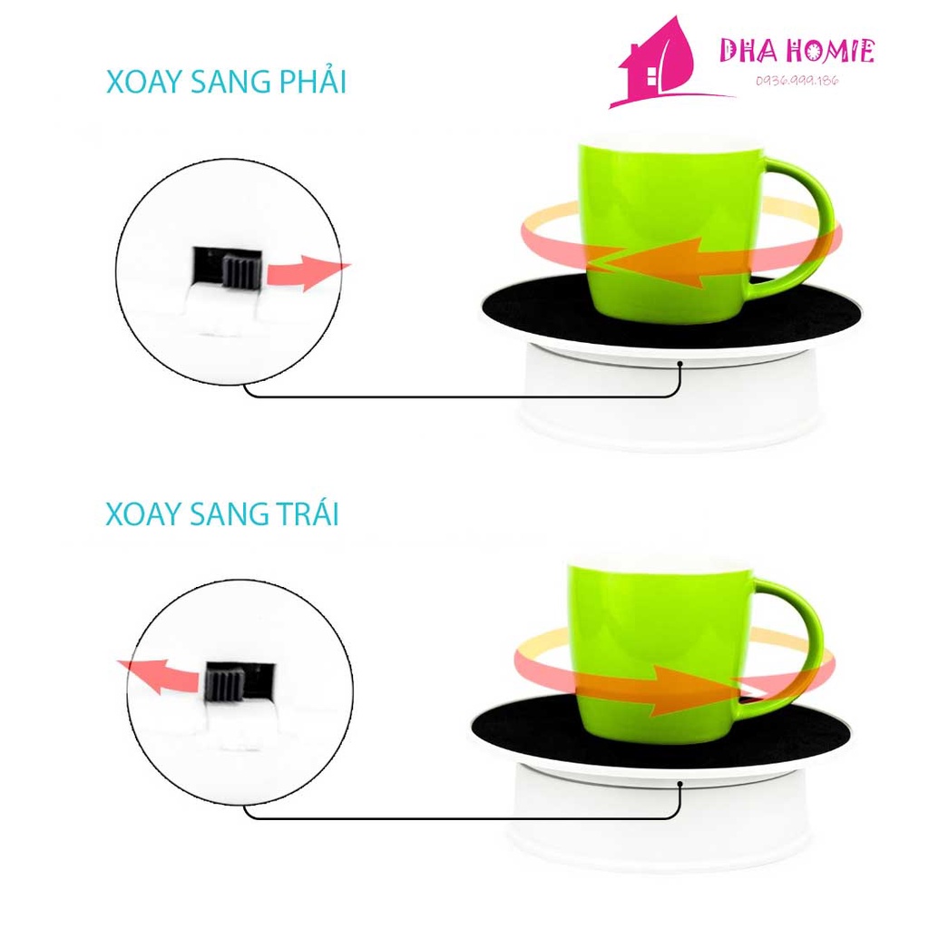Đế Xoay 360 Độ CHụp Ảnh, Trưng Bày Sản Phẩm Sạc USB Cao Cấp Đa Năng - DHA HOMIE