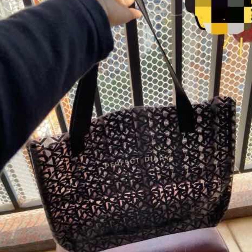 Small Olympic Hall Joint PVC Translucent Fashion Shoulder Bag Daily Travel Slung Women's Jelly Bag