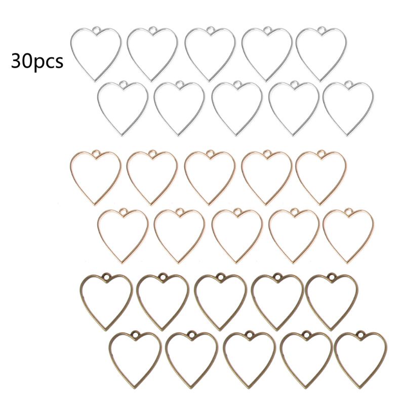 Set 30 Mặt Dây Chuyền Hợp Kim Hình Học Dạng Mở DIY