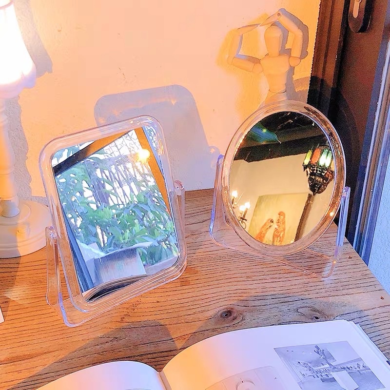 Gương để bàn hai mặt trong suốt decor