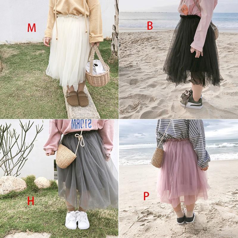 Chân váy Tutu phối lưới nhiều lớp cho bé gái