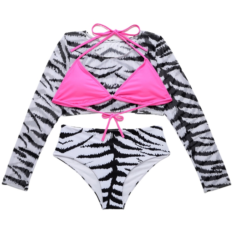 Bộ bikini 3 mảnh họa tiết ngựa vằn gợi cảm cho nữ