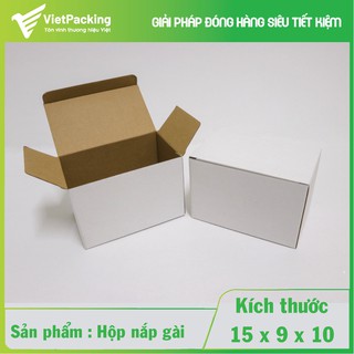 [SIÊU TIẾT KIỆM] 50 hộp carton nắp gài đẹp size 15x9x10