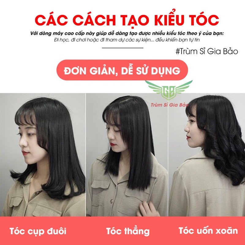 Máy làm tóc , máy là tóc , uốn duỗi kẹp tóc đa năng Hàn Quốc KOREMI , có nút điều chỉnh nhiệt độ bảo hành 12 tháng.