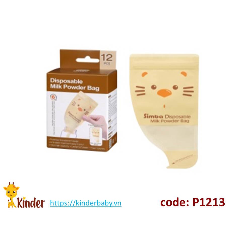 Túi trữ sữa bột sử dụng 1 lần Simba P1213 (12 cái)