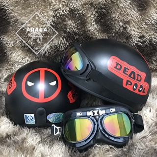 Mũ nón bảo hiểm nửa đầu 1/2 hình deadpool - hàng cao cấp loại 1 - ahaha