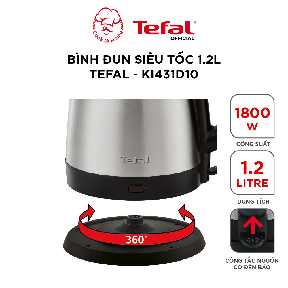 Bình đun siêu tốc Tefal Keai KI431D10 - 1.2L