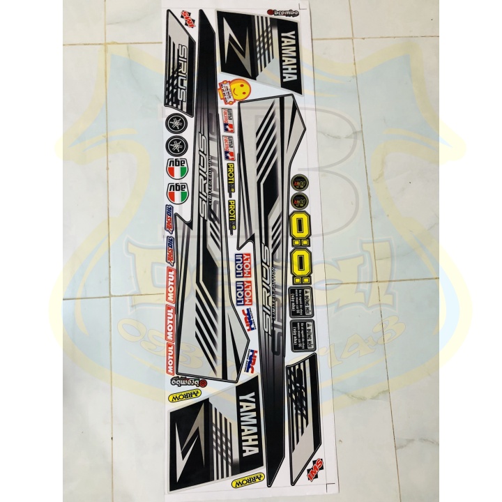 ( Quí khách vui lòng mang ra tiệm cho thợ dán ) Tem SIRIUS BẠC ĐEN