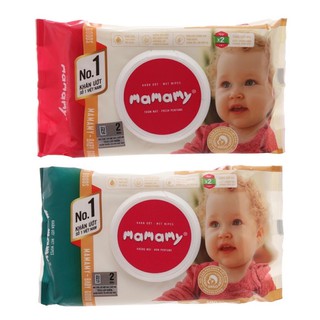 Khăn ướt Mamamy 80 tờ có nắp, có mùi/không mùi an toàn cho bé