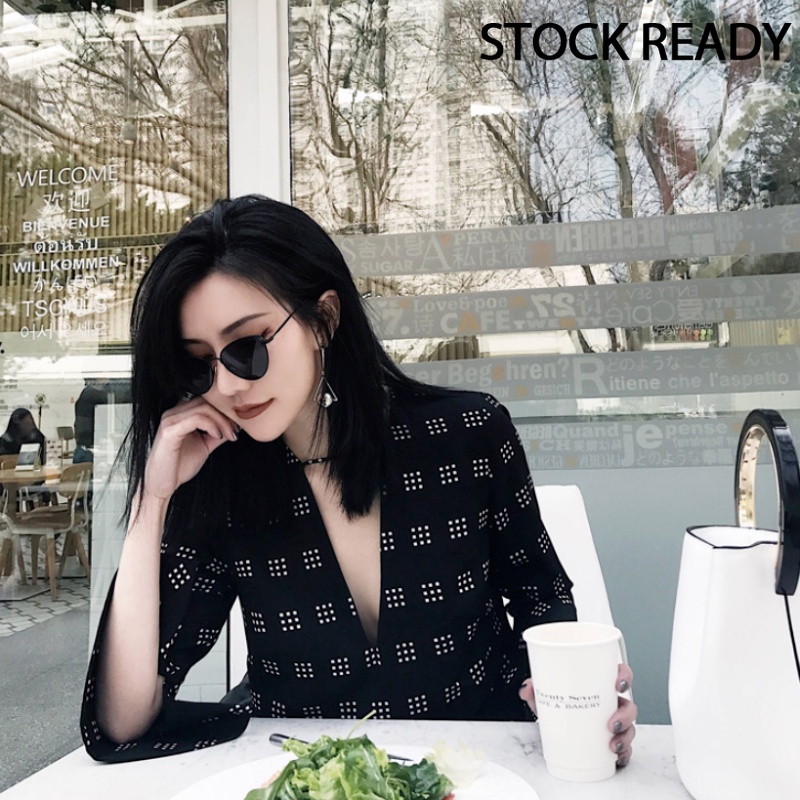 Kính mát mắt mèo gọng kim loại cổ điển chống tia UV400 thời trang hàn quốc cho nam và nữ