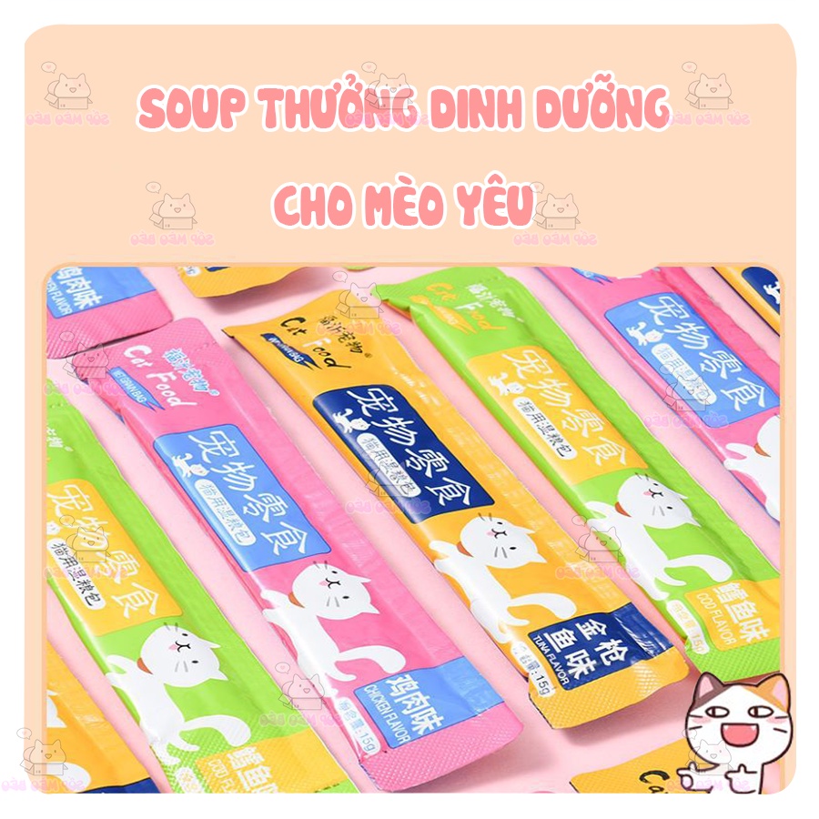 Súp tuýp YingYang 15gr 3 hương vị thuần túy Mèo ưa thích