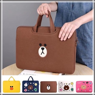 ⭐️ READY STOCK⭐️Túi chống sốc laptop Macbook gấu Brown Hàn Quốc có quai cầm 11 12 13.3 14 15 15.6inch