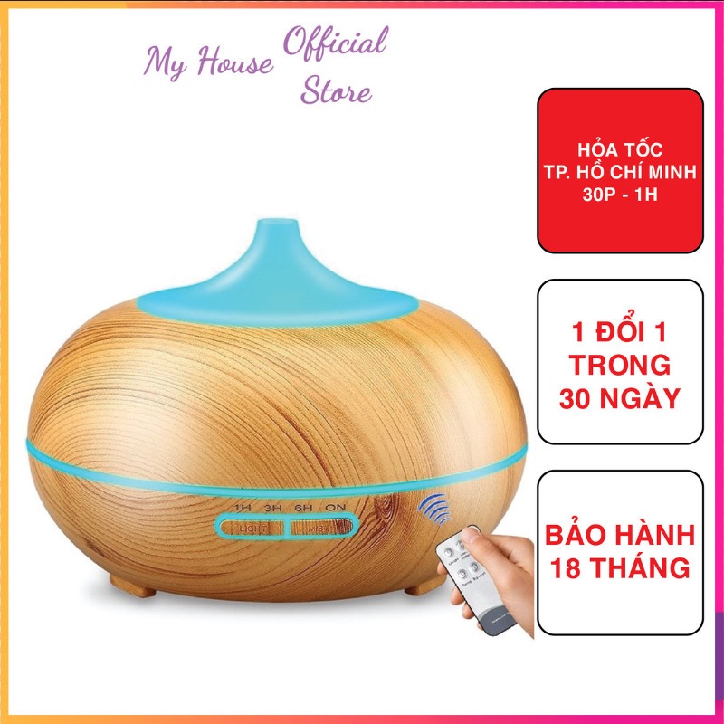 Máy xông tinh dầu dung tích 550ml Có REMOTE điều khiển giúp thơm phòng đuổi muổi giảm strees hiệu quả