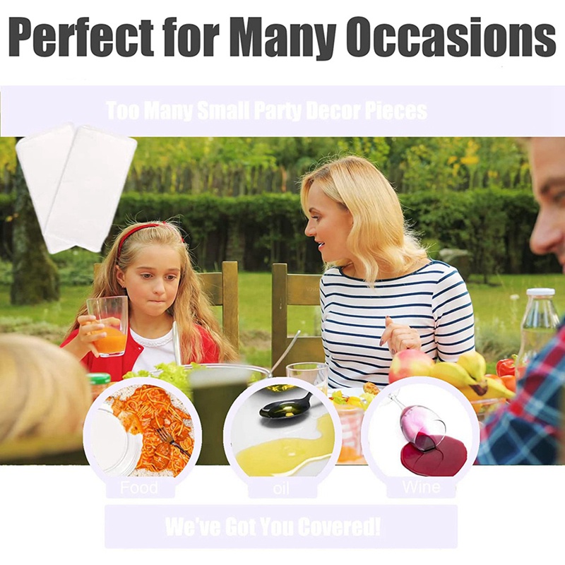 Set 5 Khăn Trải Bàn Hình Chữ Nhật 137X274cm Dùng Một Lần Cho Tiệc Tùng / Dã Ngoại