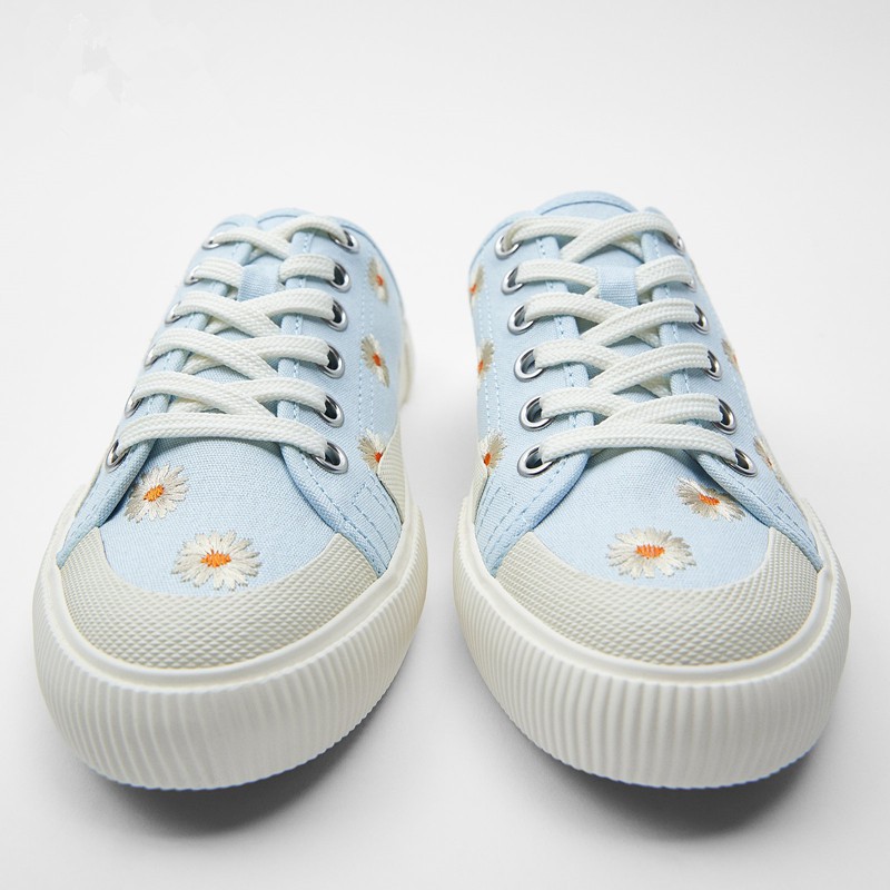 Giày Vải Zara Thêu Hoạ Tiết Hoa Cúc Xinh Xắn Cho Phụ Nữ Size 35 - 40 | BigBuy360 - bigbuy360.vn