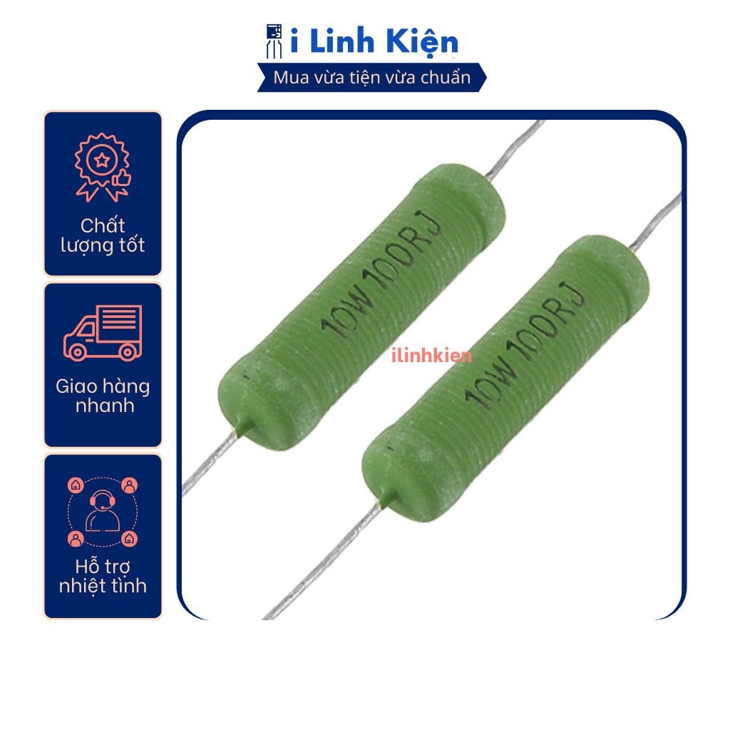 Điện trở dây quấn 10W 4.7R - 10K 5% chân đồng