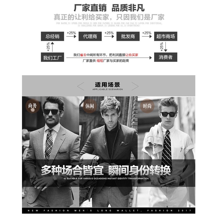 Ví dài vải canvas siêu mỏng thời trang cho nam