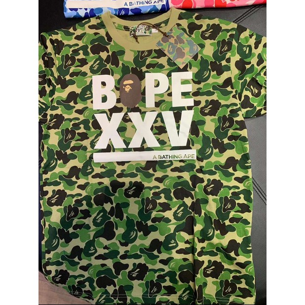 New Bape X XXV A Bathing Ape Classic Camouflage t shirt Men Women Short sleeve t-shirt