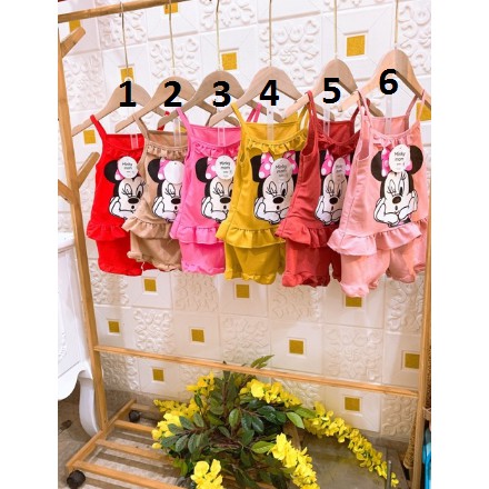 Bộ mickky cho mẹ và bé chất cotton đũi siêu đáng yêu - BMMC