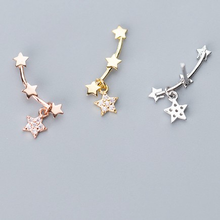 Khuyên tai bạc Ý s925 ngôi sao World Star G2585 - AROCH Jewelry