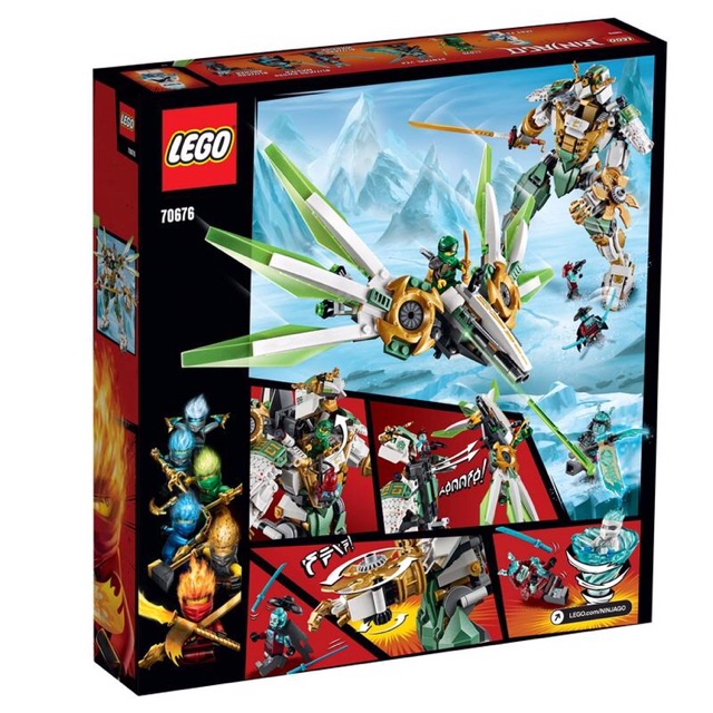 [CÓ HÀNG] Lego 70676 Lloyd’s Titan Mech Robot khổng lồ của ninja xanh lá Lloyd trong Ninjago chính hãng (như hình).