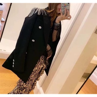 Áo vest cầu vai cúc đính đá siêu cấp