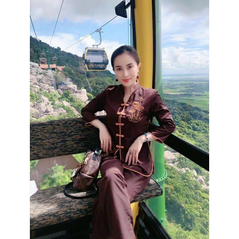 đồ lam đi chùa (mẫu cổ tàu )