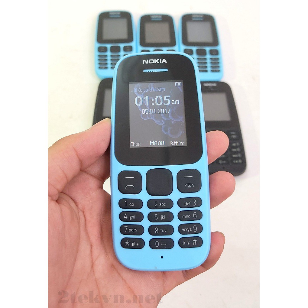 Điện Thoại Nokia 105 Bản 2017 Kèm Pin Sạc- Tùy Chọn Bản 1 Sim hoặc 2 Sim