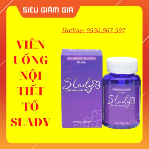 SLADY ❤️[ CHÍNH HÃNG ] ❤️ Viên Uống Nội Tiết Tố Hết Khô Hạn,Tăng Sinh Lý Nữ HỘP 60V