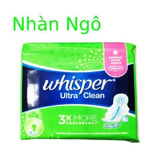 Băng Vệ Sinh Whisper Siêu Mỏng Cánh 18 Miếng