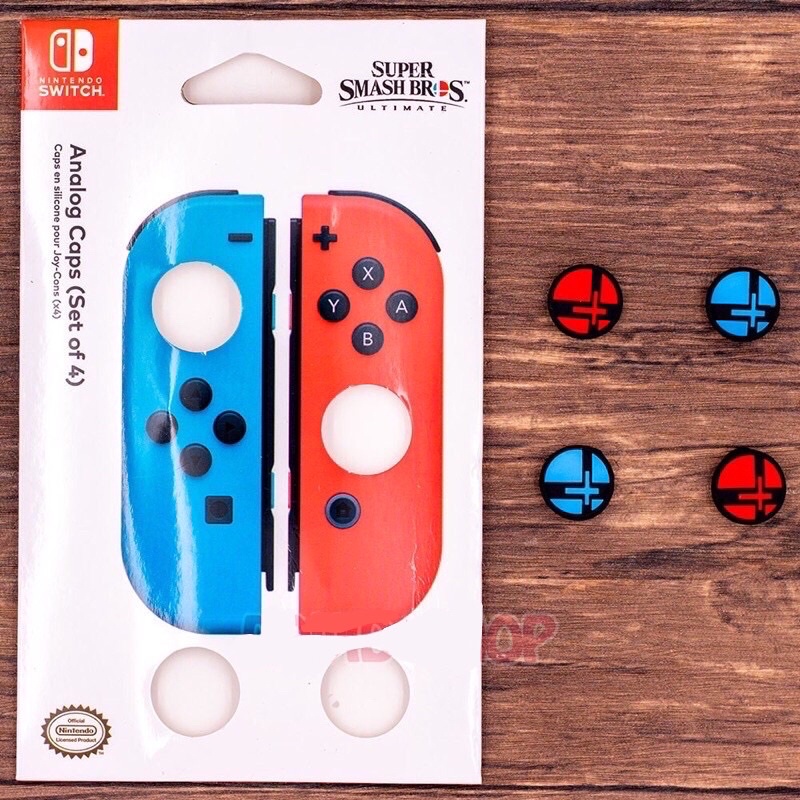 Set 4 Núm bọc chủ đề Super Smash Bros. cho Analog của Joy-Con – máy chơi game Nintendo Switch