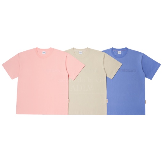 Combo 3 áo phông Adlv trơn authentic | Simple logo short sleeve T-shirt package