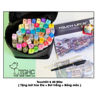 [SIÊU RẺ] Bút Marker Touchliit 6: Bộ 40 Màu - Bộ 40 + Set Da 12 Cây  [CHÍNH HÃNG] [Kèm Quà Tặng Hấp Dẫn]