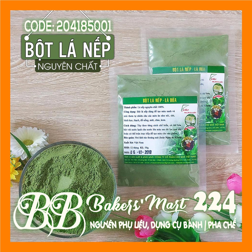 Bột tạo màu, mùi LÁ DỨA, LÁ NẾP - 1 Gói 50gr