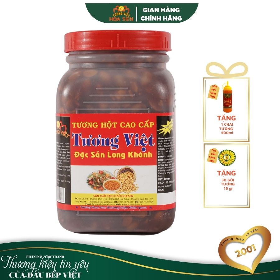 Tương Hột Lố 1kg-nguyên liệu organic - Tương Việt Hoa Sen