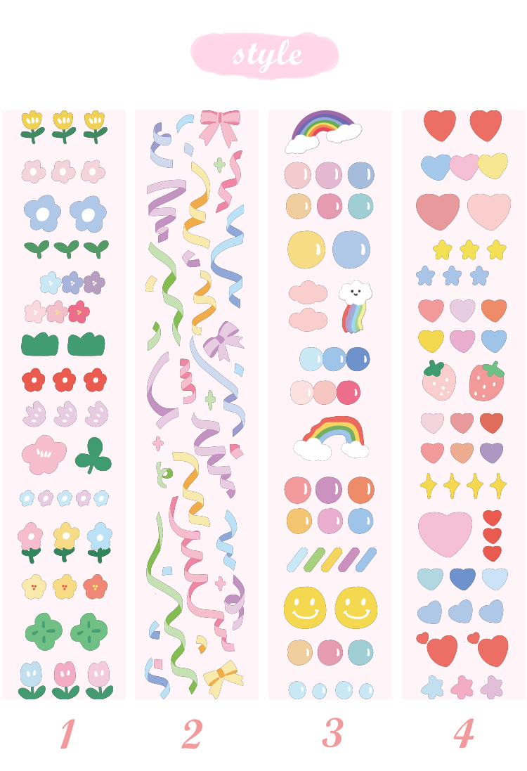 Flowertree Sticker Hình dán trang trí điện thoại nhiều màu sắc