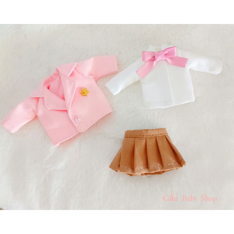 Áo sơ mi trơn cho búp bê size ob11, ddf, ymy, 5inch, 1/8 bjd, baboliy, bru, 1/6 babies, xinji, animator