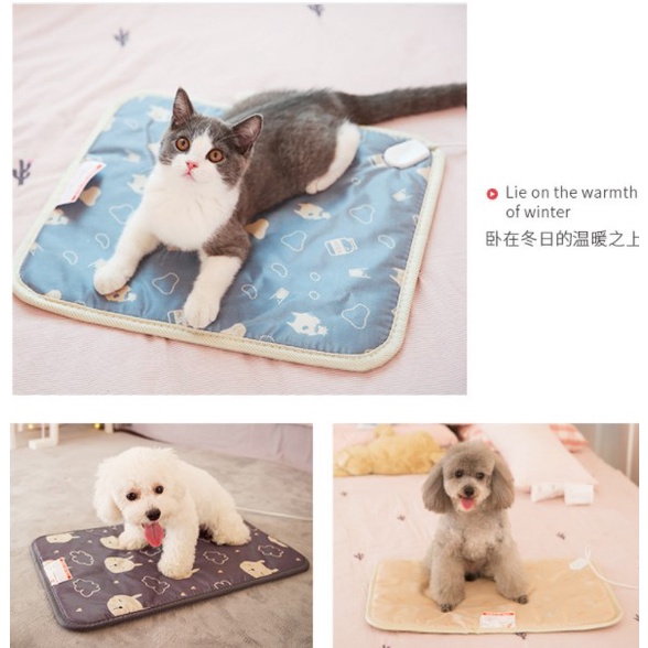 Hipidog (BẢNG ĐIỀU KHIỂN) đệm sưởi cắm điện chống cào xước cho Chó Mèo / Heated with control pad mat waterproof