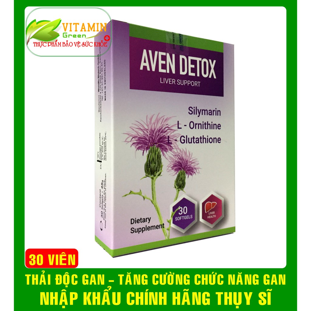 AVEN DETOX HỖ TRỢ THẢI ĐỘC GAN, BẢO VỆ VÀ TĂNG CƯỜNG CHỨC NĂNG GAN | NHẬP KHẨU CHÍNH HÃNG THỤY SĨ