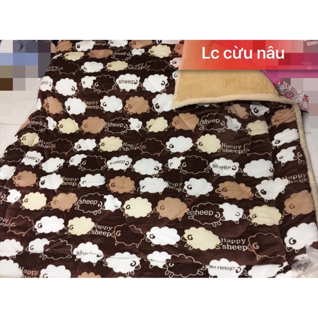 Chăn lông cừu đại hàn một mặt, 3kg, đảm bảo y hình