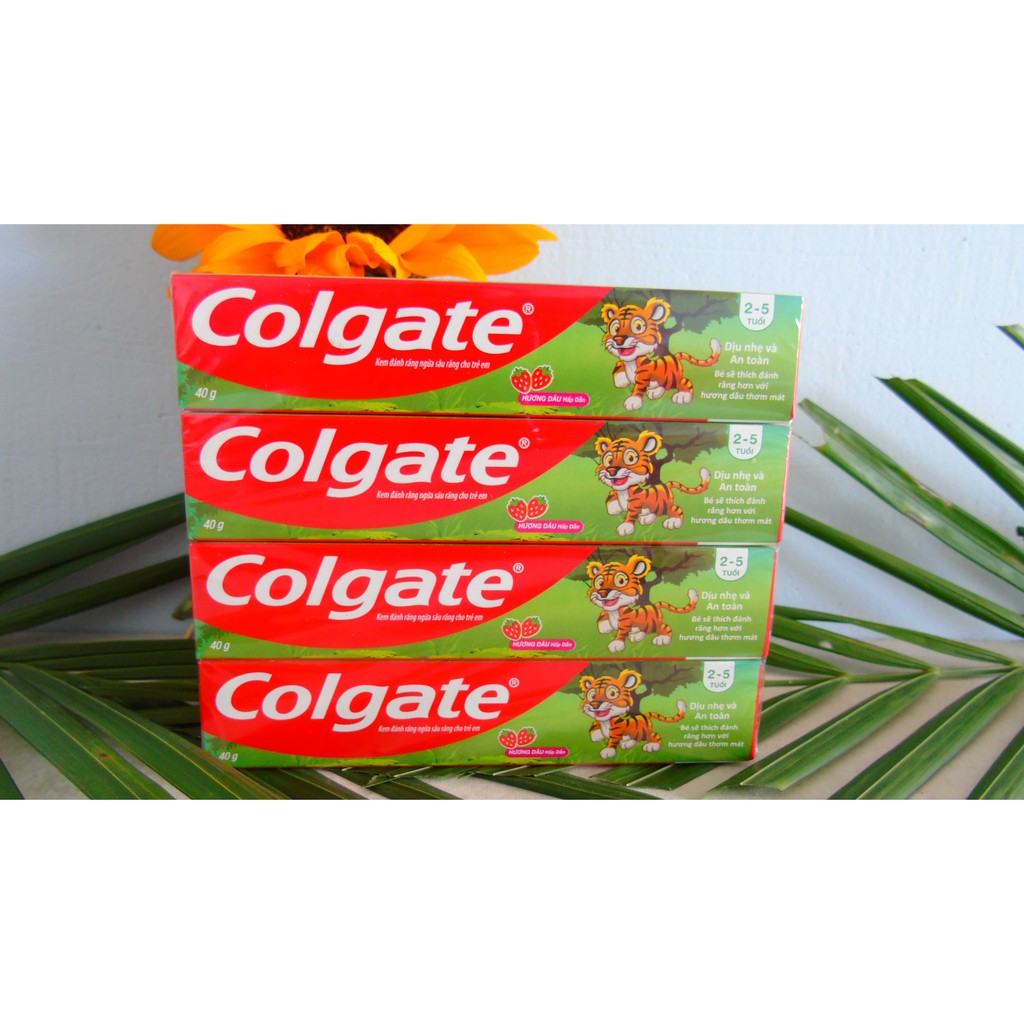 Kem đánh răng hương dâu ngừa sâu răng cho trẻ em Colgate Tiger (40g)