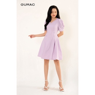 Đầm xòe nút trang trí GUMAC DB3217