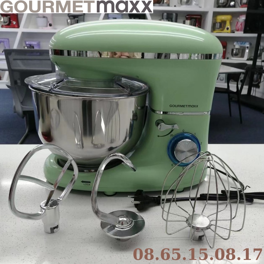 Máy nhào bột 5L 1500W GOURMETMAXX - làm chà giò, đánh kem, đánh trứng
