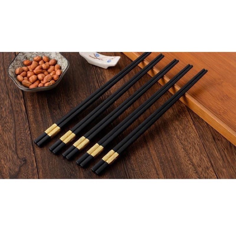 set đũa mạ vàng 10doi