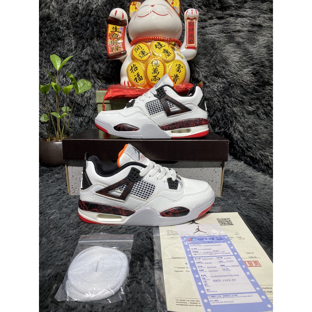 Giày thể thao JD 4 trắng phối đỏ full PK