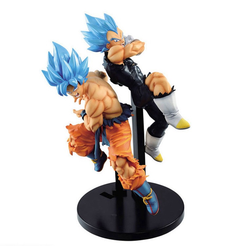 Mô hình Dragon Ball Son Goku Blue với Vegata Blue Cao 19-20 cm mô hình