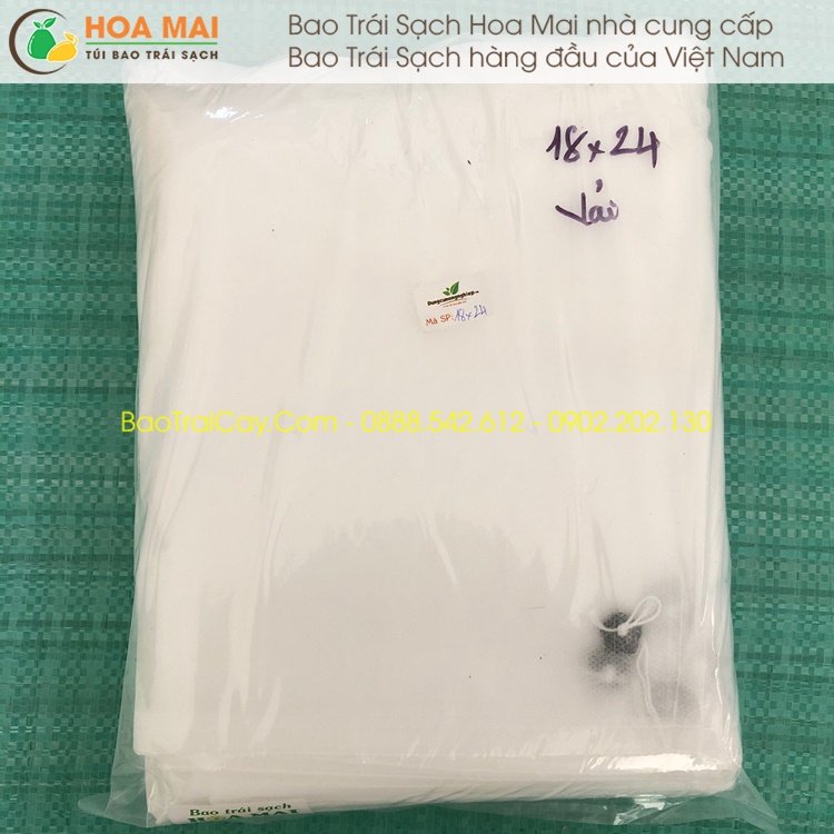 Túi bao xoài nhỏ Hoa Mai 18x24  chống sâu ruồi vàng đục quả bao trái sạch giá rẻ - hàng chính hãng