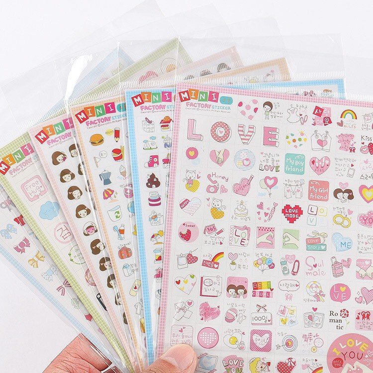 Bộ Sticker Mini trang trí đồ dùng, sổ tay (ST07)