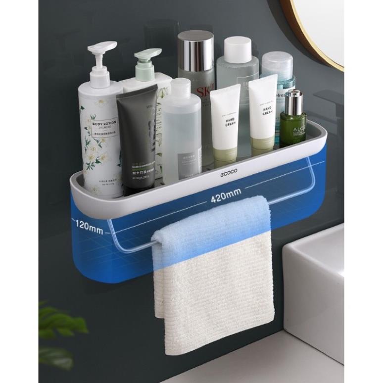 Kệ nhà tắm, kệ nhà bếp đa năng dán cường lực cao cấp Ecoco - ECOCO