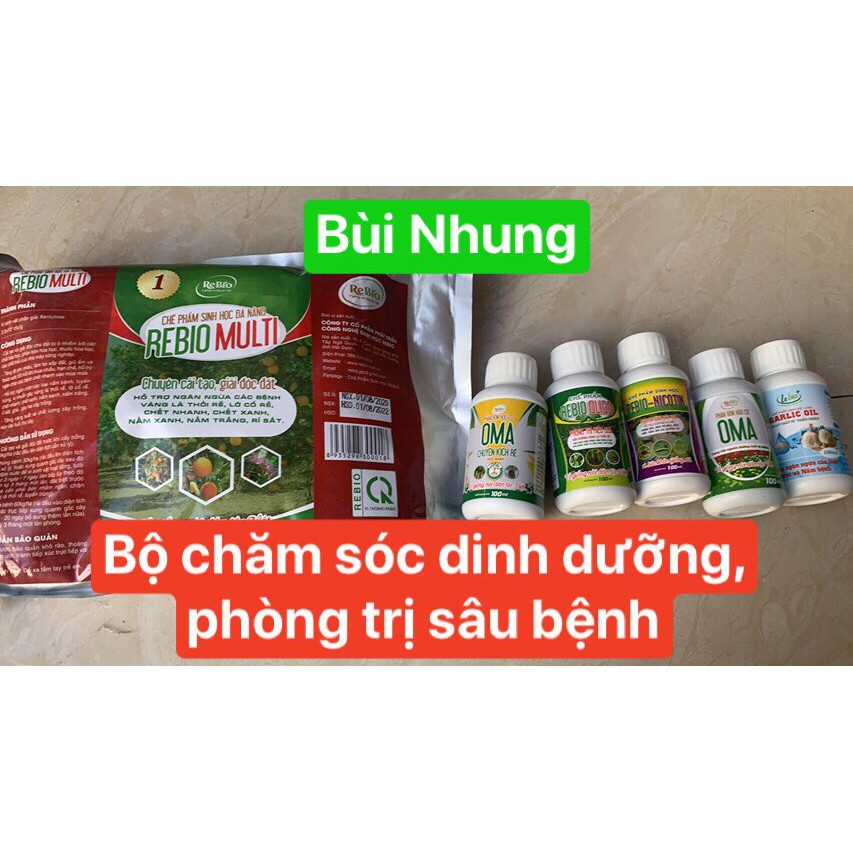 Bộ 6 sản phẩm Chăm sóc dinh dưỡng +Phòng trị sâu bệnh cho cây trồng & Hoa